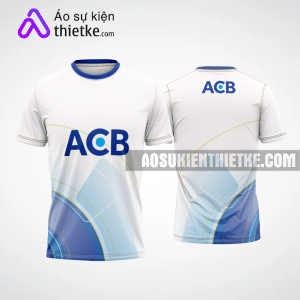 Mẫu áo thun sự kiện quảng cáo Ngân hàng ACB màu xanh dương tự thiết kế ASK14
