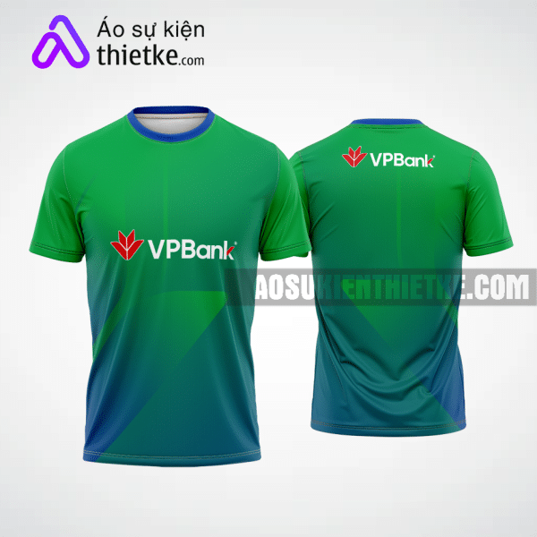 Mẫu áo thun sự kiện quảng cáo Ngân hàng VPBank màu xanh lá tự thiết kế ASK10